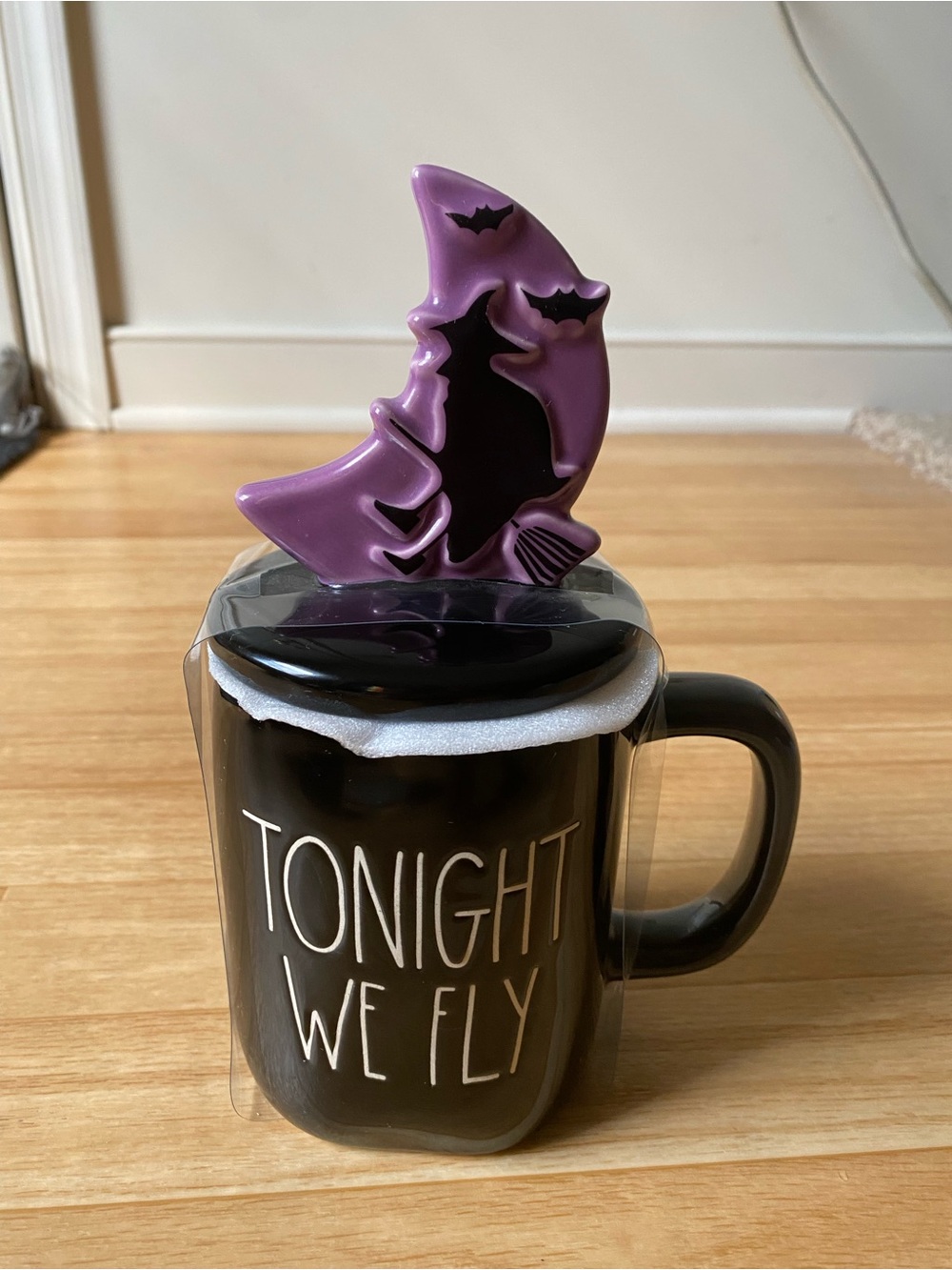 Rae Dunn "Tonight We Fly" Halloween ceramic mug